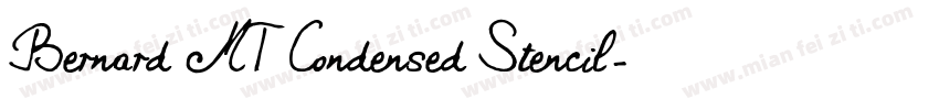 Bernard MT Condensed Stencil字体转换